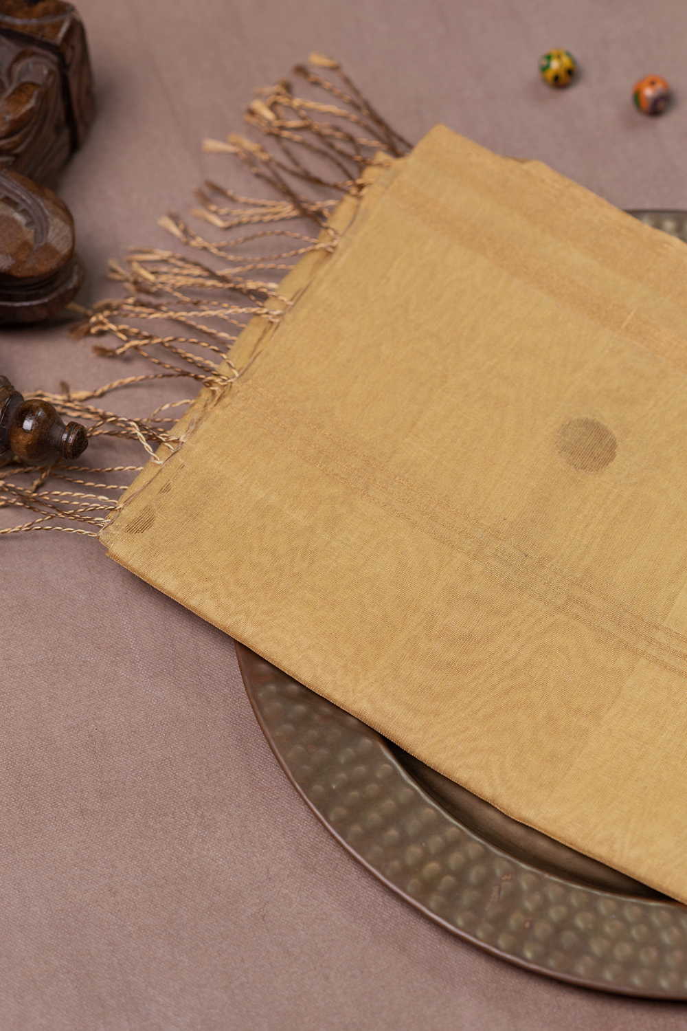 Shimmer - Yellow Tissue Chanderi Dupatta