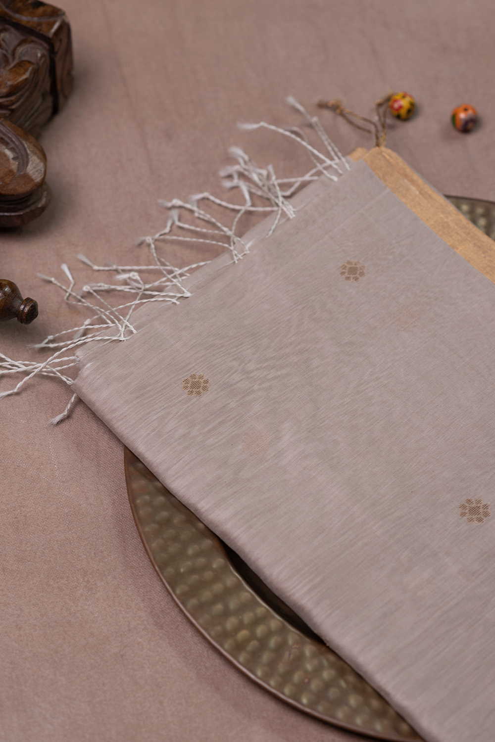 Tiny Zari Butti Chanderi Silk Cotton Dupatta