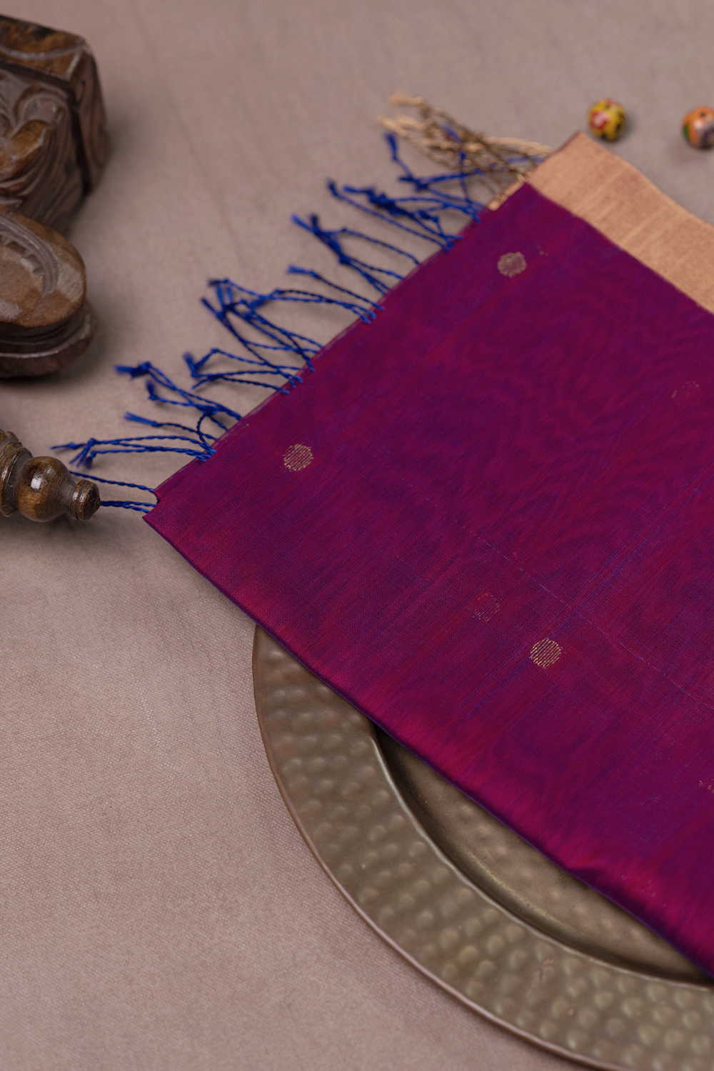 Dual Shaded Purple Chanderi Silk Cotton Dupatta