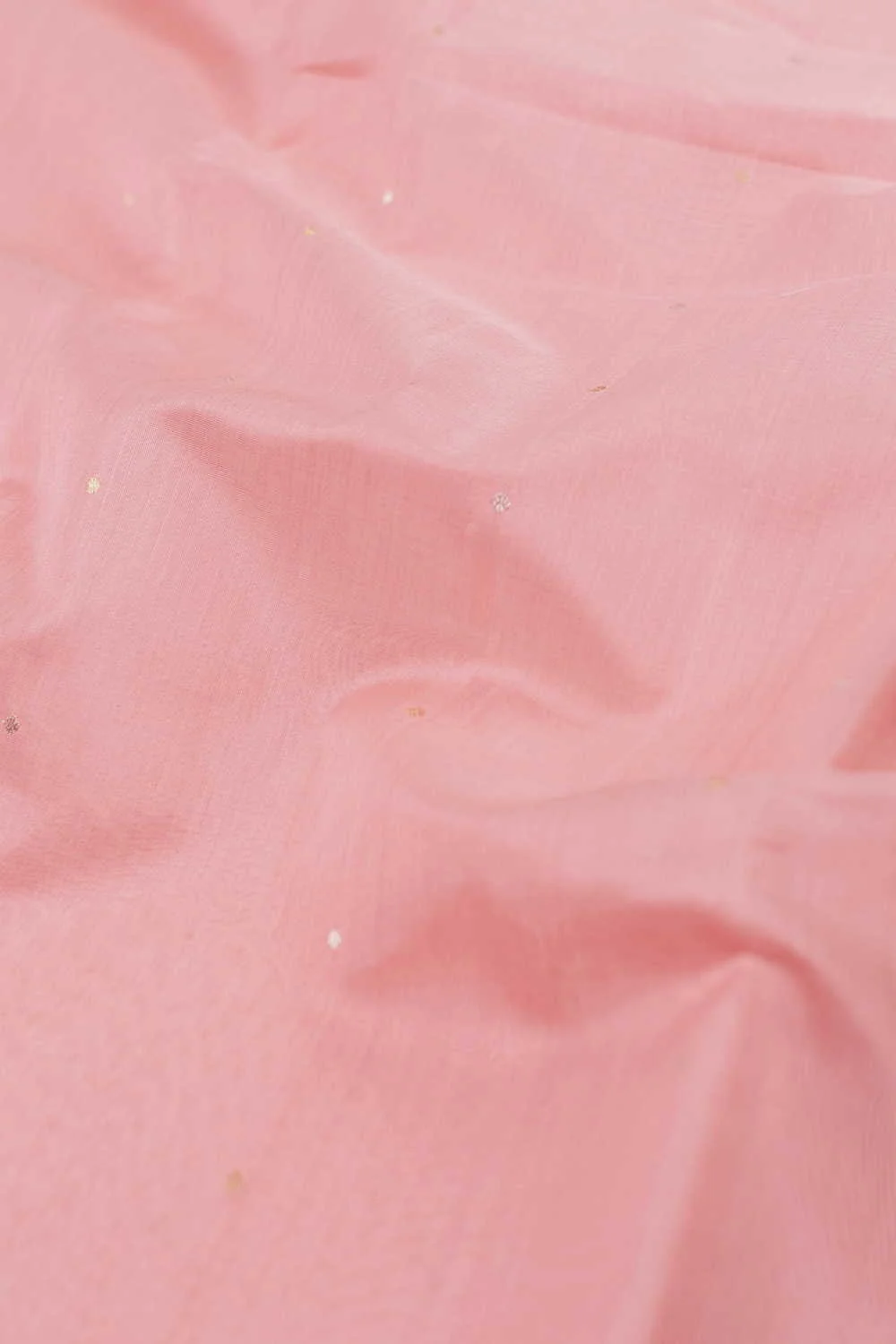 Baby Pink Chanderi Silk Cotton Fabric - Image 4