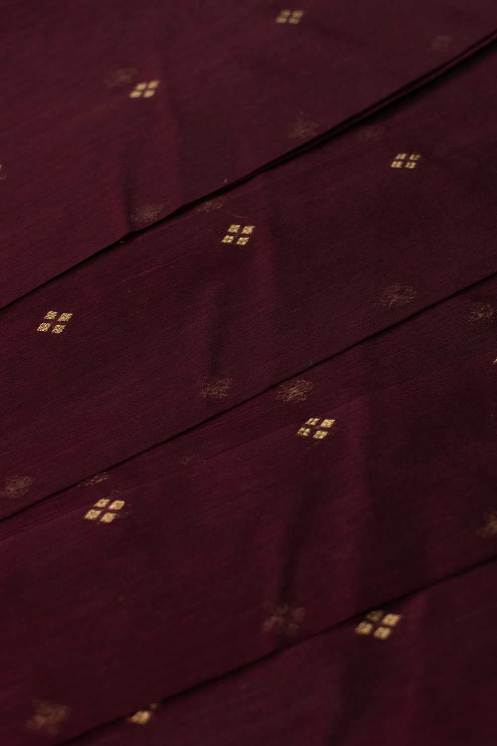 Gold Zari Butta Chanderi Silk Cotton Fabric - Image 3