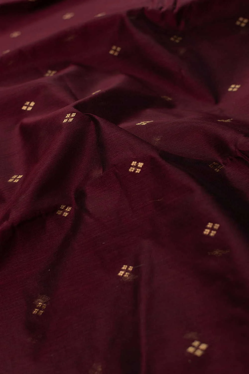 Gold Zari Butta Chanderi Silk Cotton Fabric - Image 4