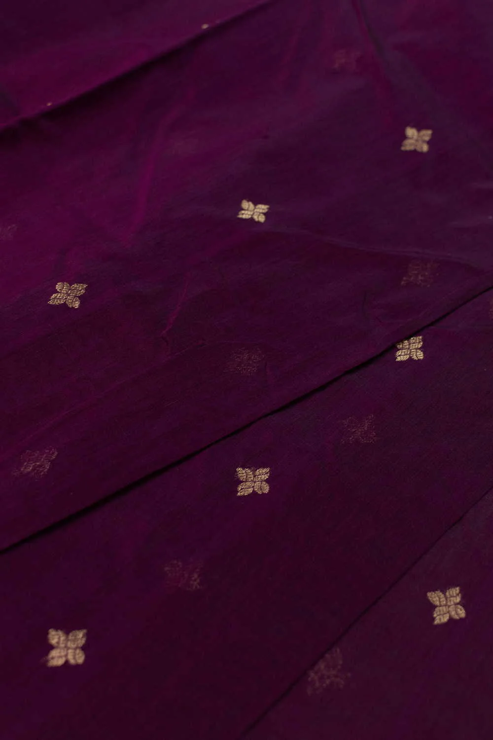 Boysenbeery Purple Chanderi Silk Cotton Fabric - Image 3