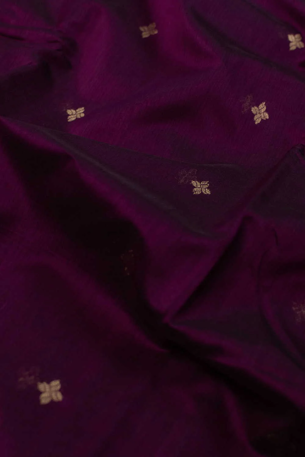 Boysenbeery Purple Chanderi Silk Cotton Fabric - Image 4