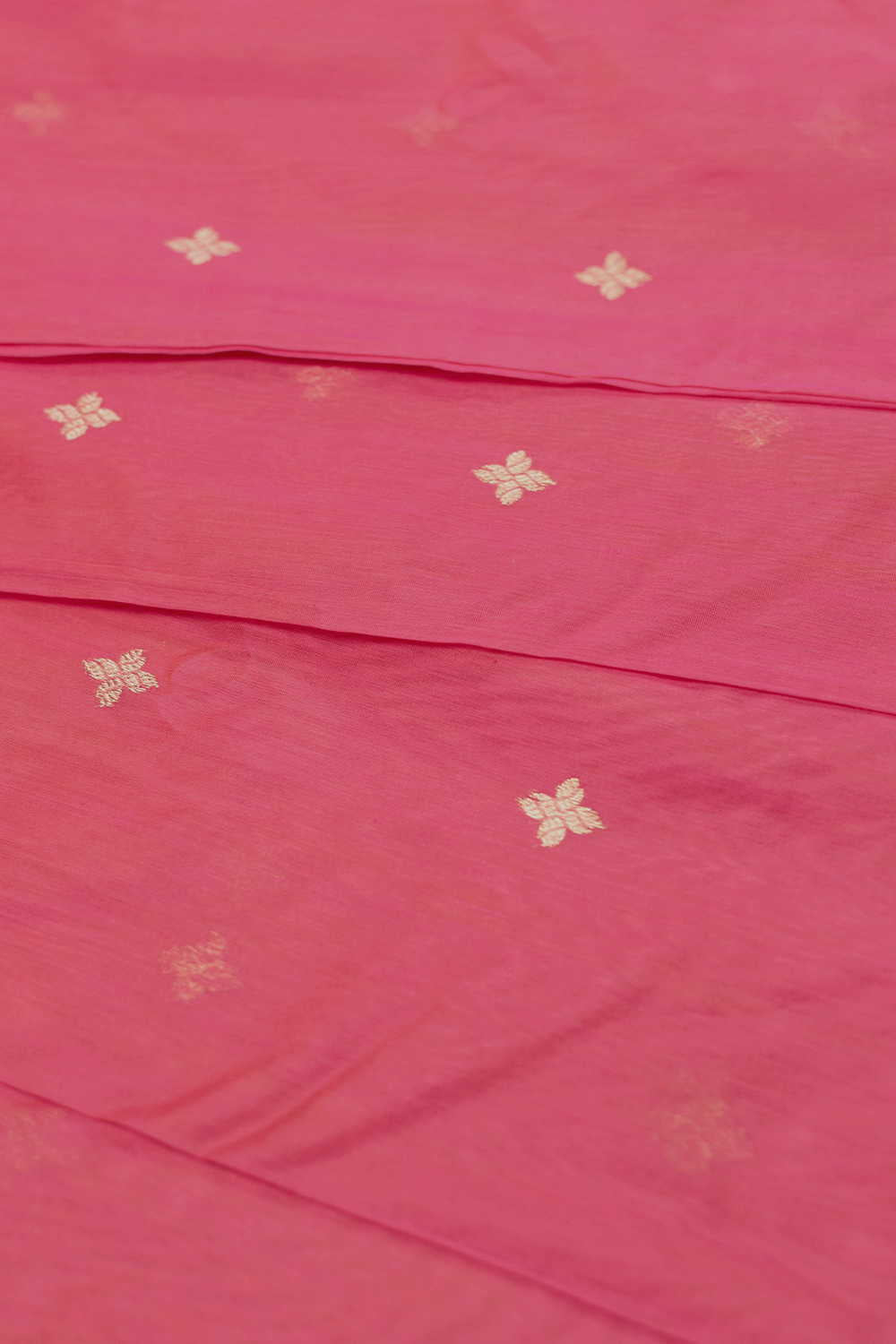 Royal Peach Chanderi Silk Cotton Fabric - Image 3