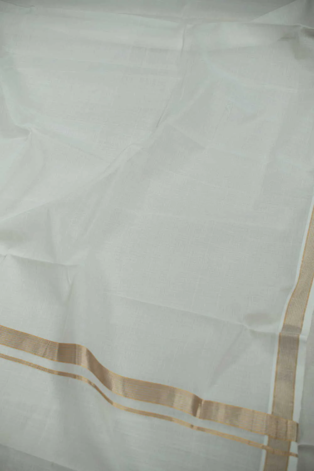 Off-White Handwoven Cotton Dhoti with Mangalagiri Shirt - Image 4
