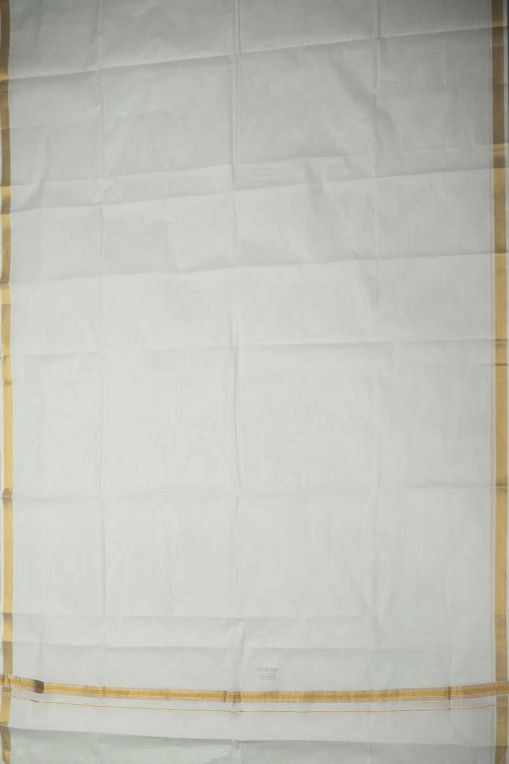 Off-White Handwoven Cotton Dhoti with Yellow Ajrak Cotton Shirt - Image 3