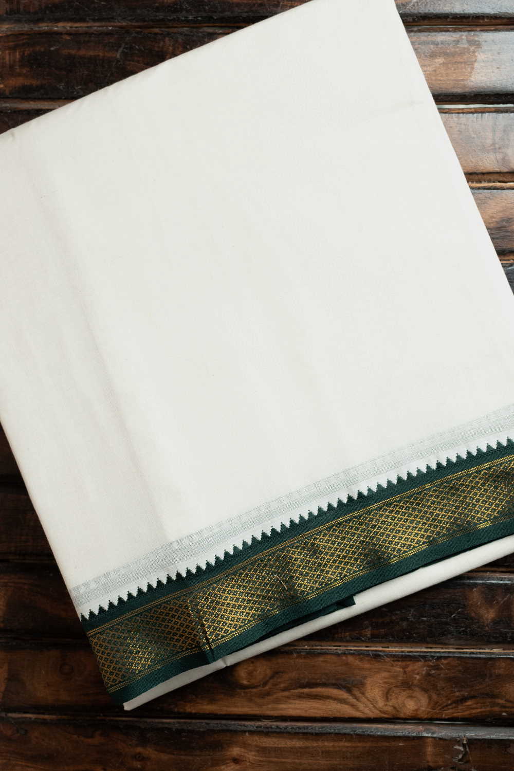Cotton Dhoti With Indigo Ajrak Cotton Shirt - Image 2