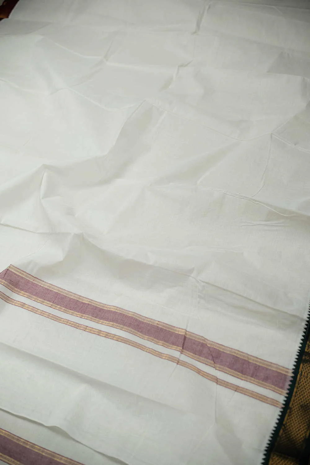 Cotton Dhoti With Indigo Ajrak Cotton Shirt - Image 5