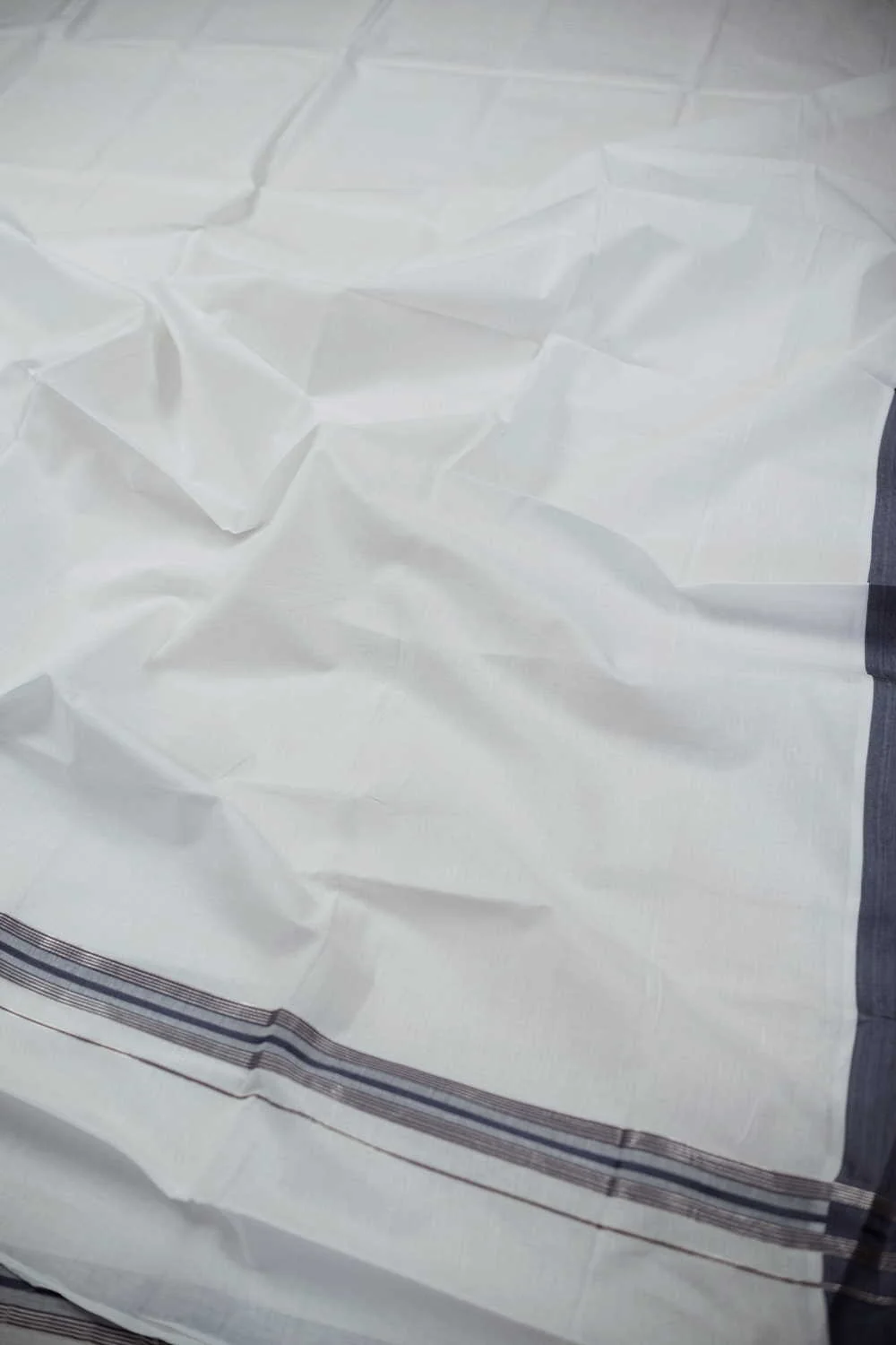 Off-White Handwoven Cotton Dhoti with Handspun Shirt - Image 4