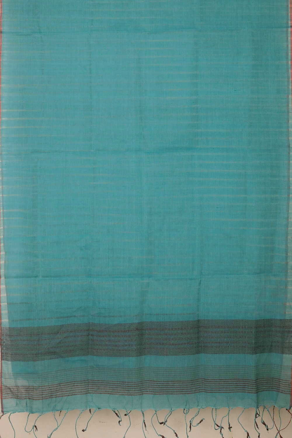 Ice Blue Handwoven Cotton Dupatta - Image 3