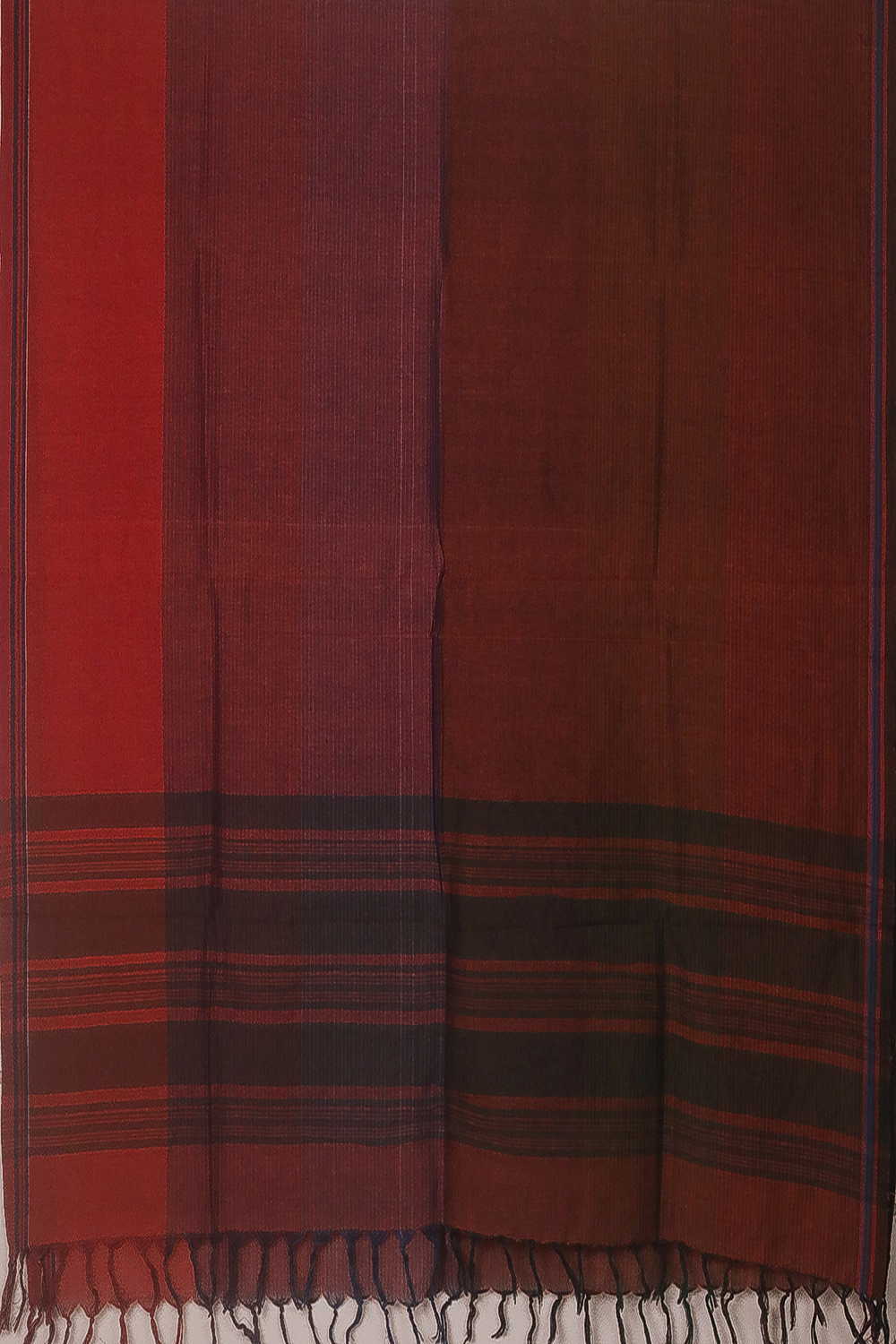 Color Burst Striped Handwoven Cotton Dupatta - Image 3