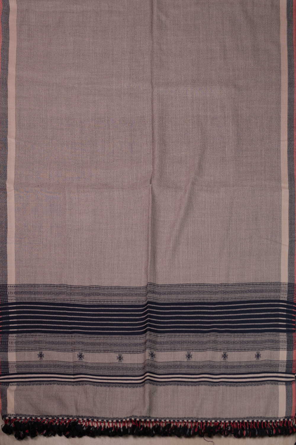 Thin Stripe Merino Bhujodi Woolen Dupatta - Image 3