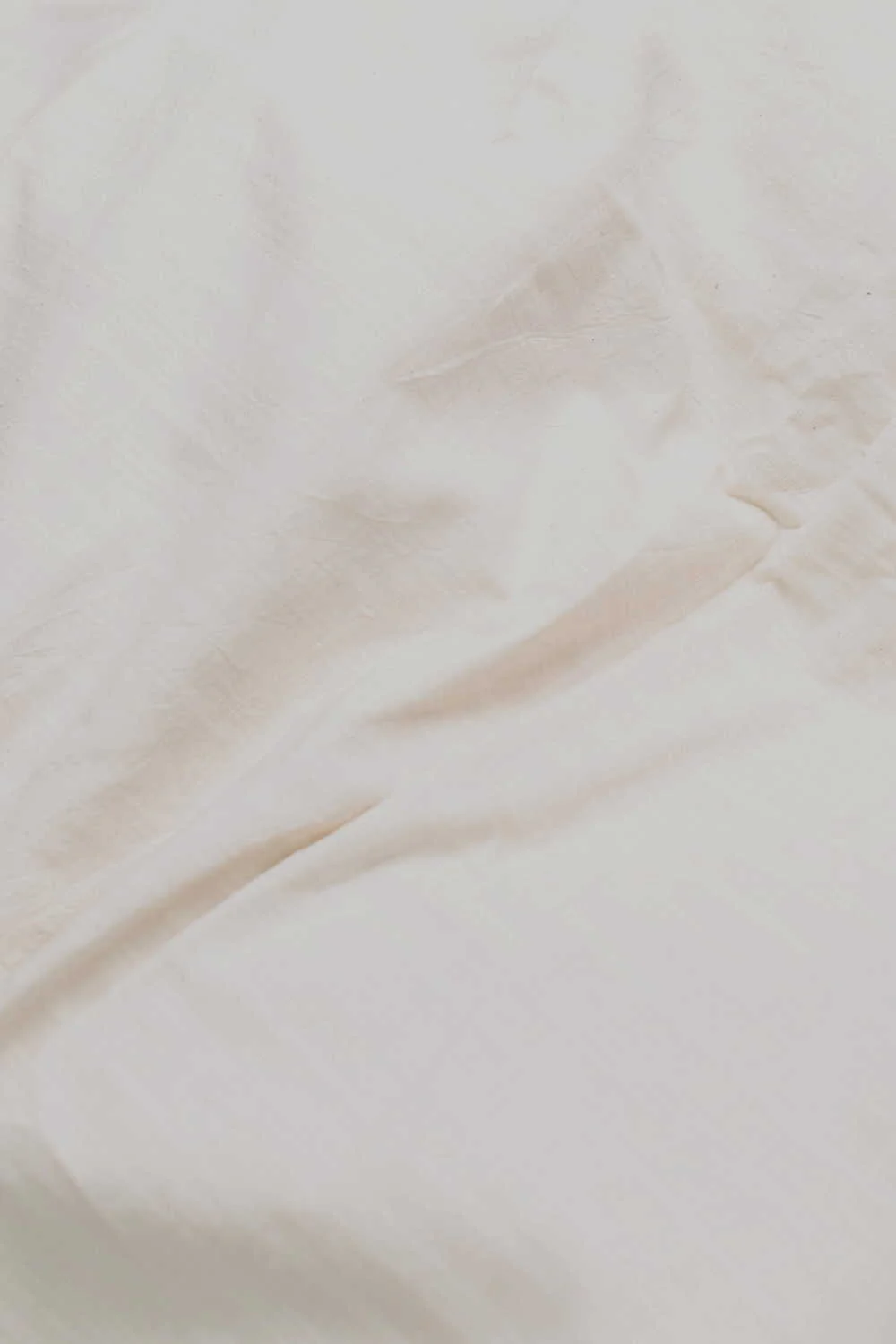 Checks - Cream Handwoven Cotton Fabric - Image 2