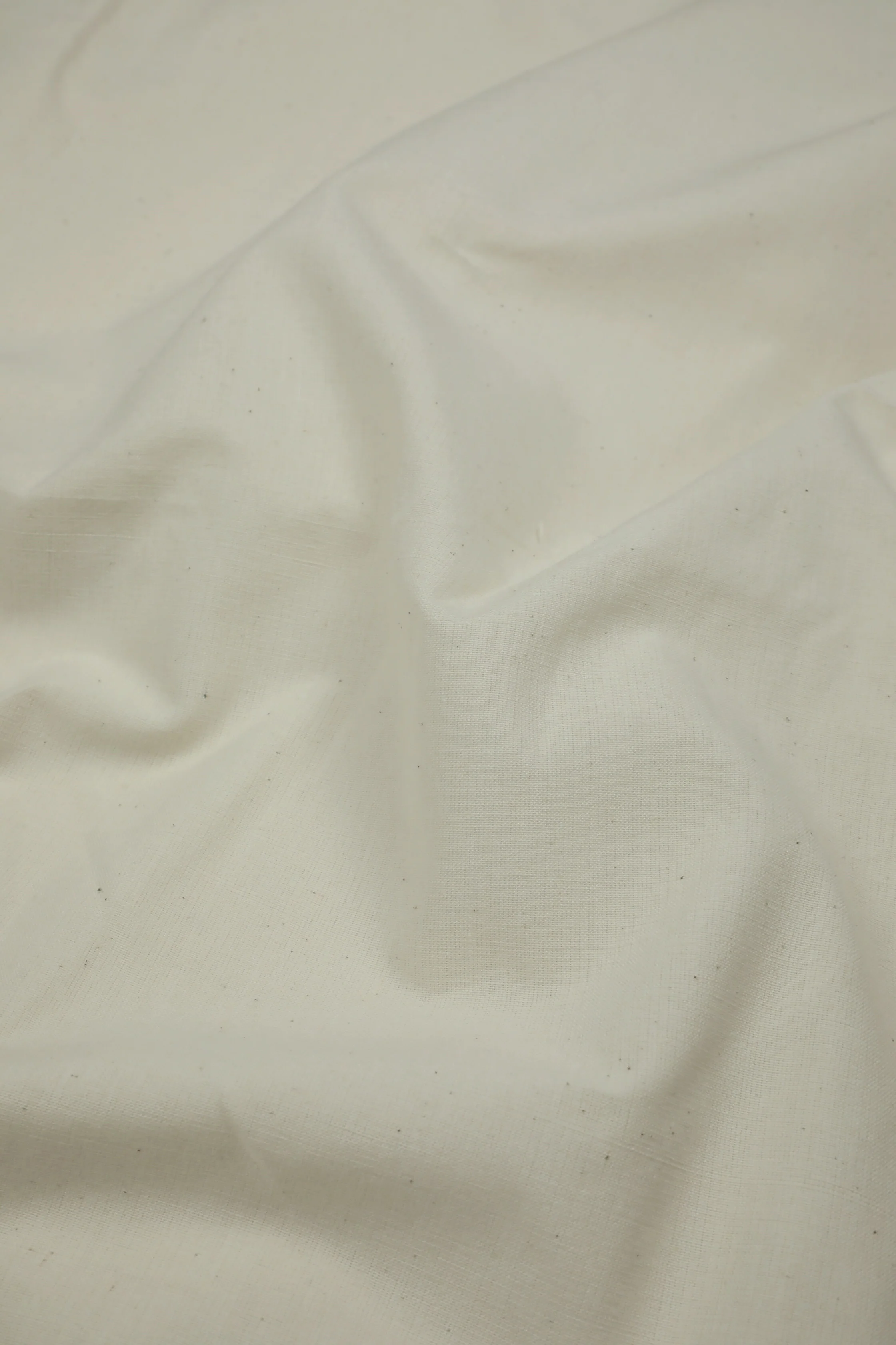 Daisy Cream Yarn Dyed Handwoven Cotton Fabric - Image 2