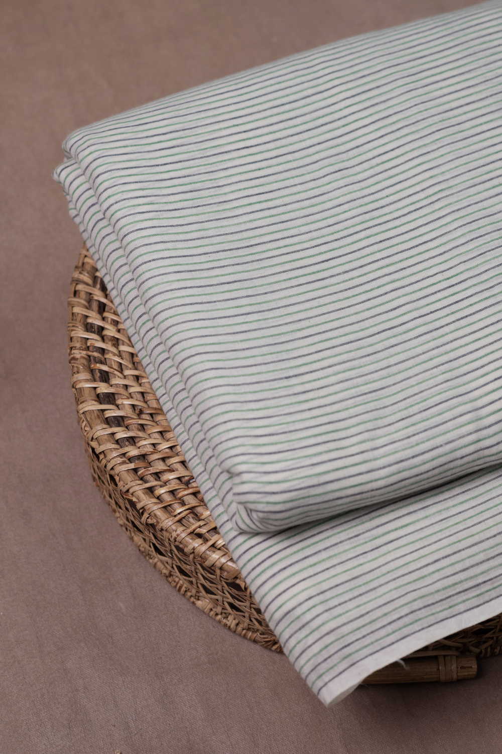 Thin Stripe Handwoven Cotton Fabric