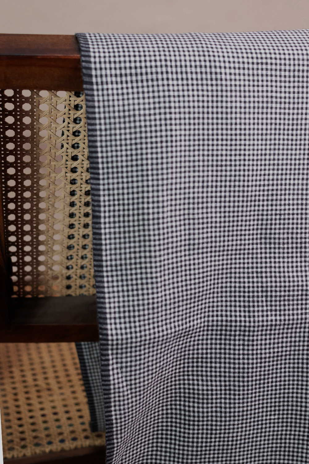 Mini Checks Handwoven Cotton Fabric