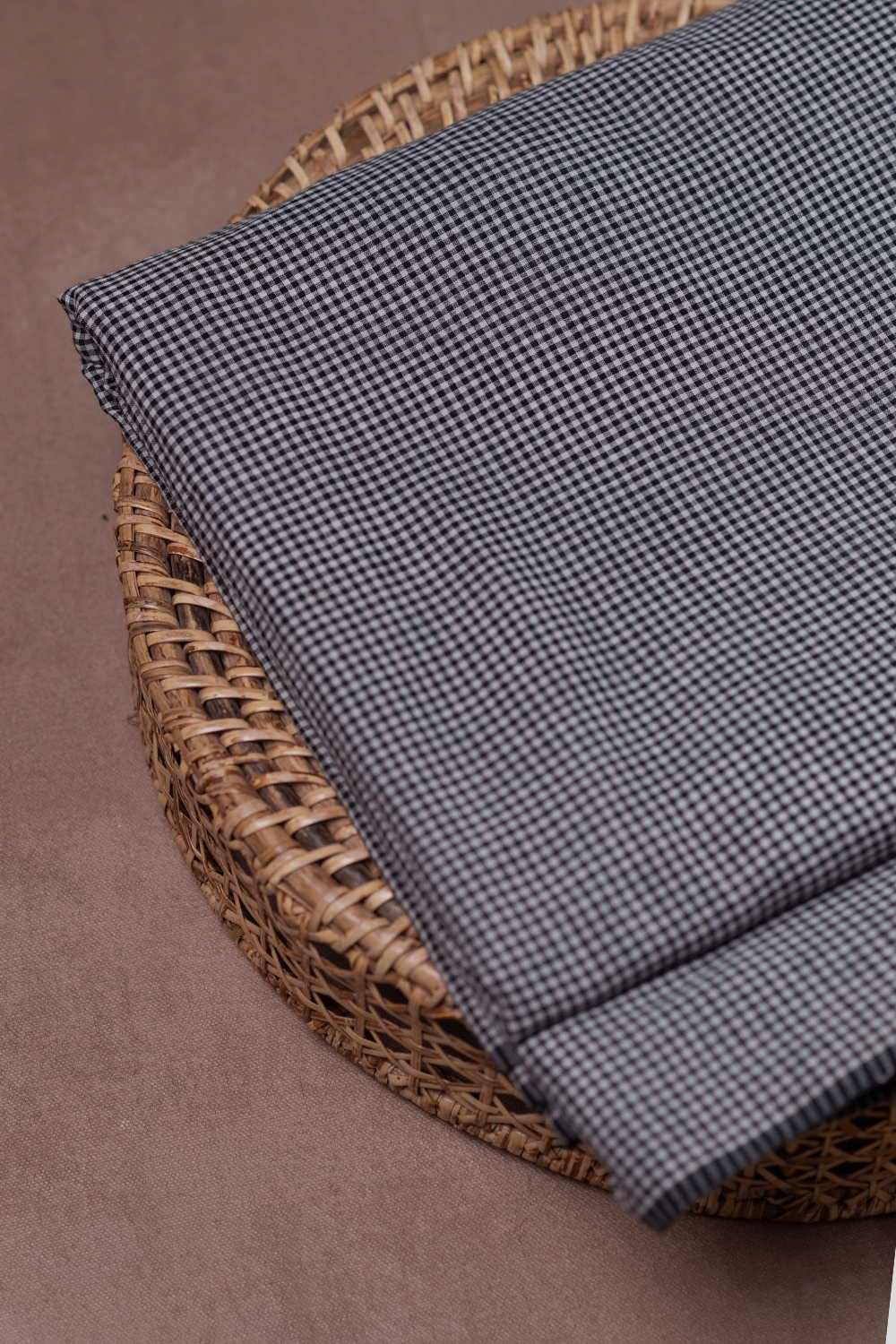 Mini Checks Handwoven Cotton Fabric - Image 3