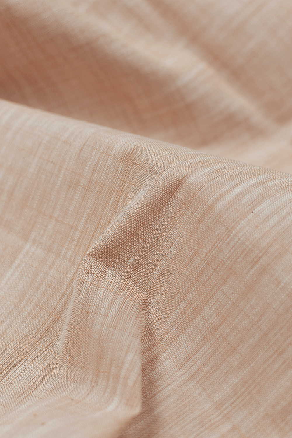 Buff Beige Handwoven Cotton Fabric - Image 3