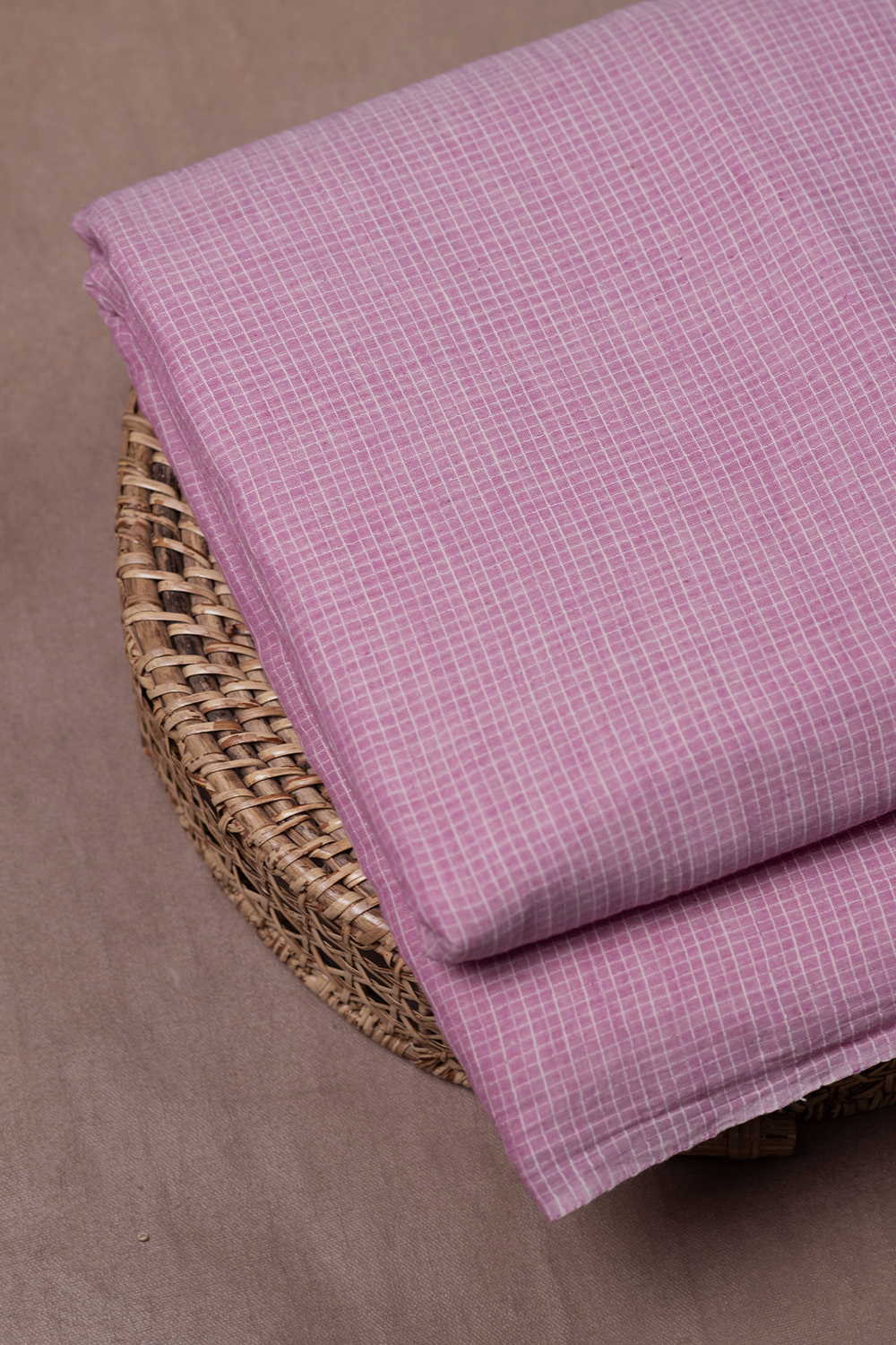 Thulian Pink Handwoven Cotton Fabric