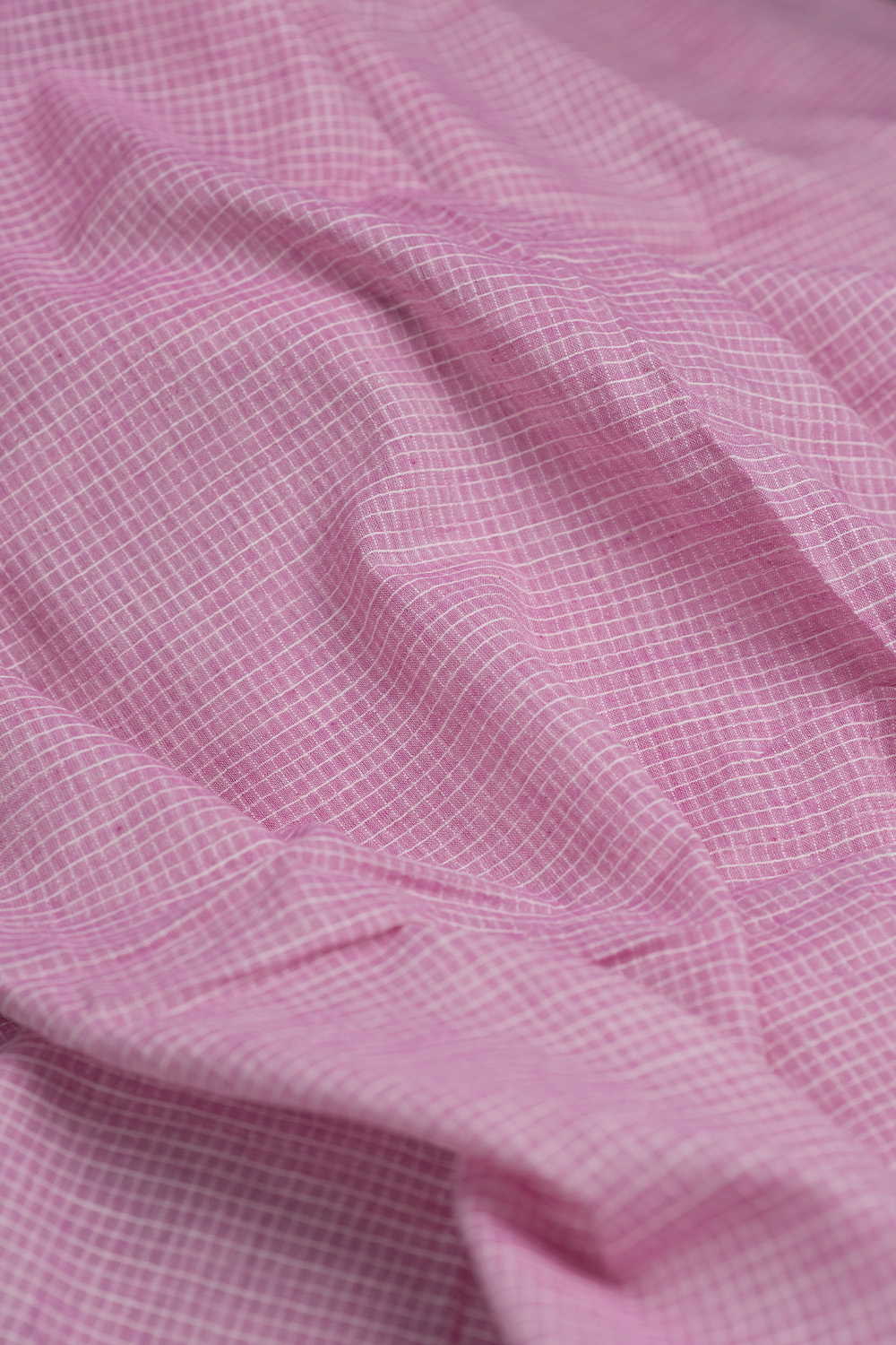 Thulian Pink Handwoven Cotton Fabric - Image 3