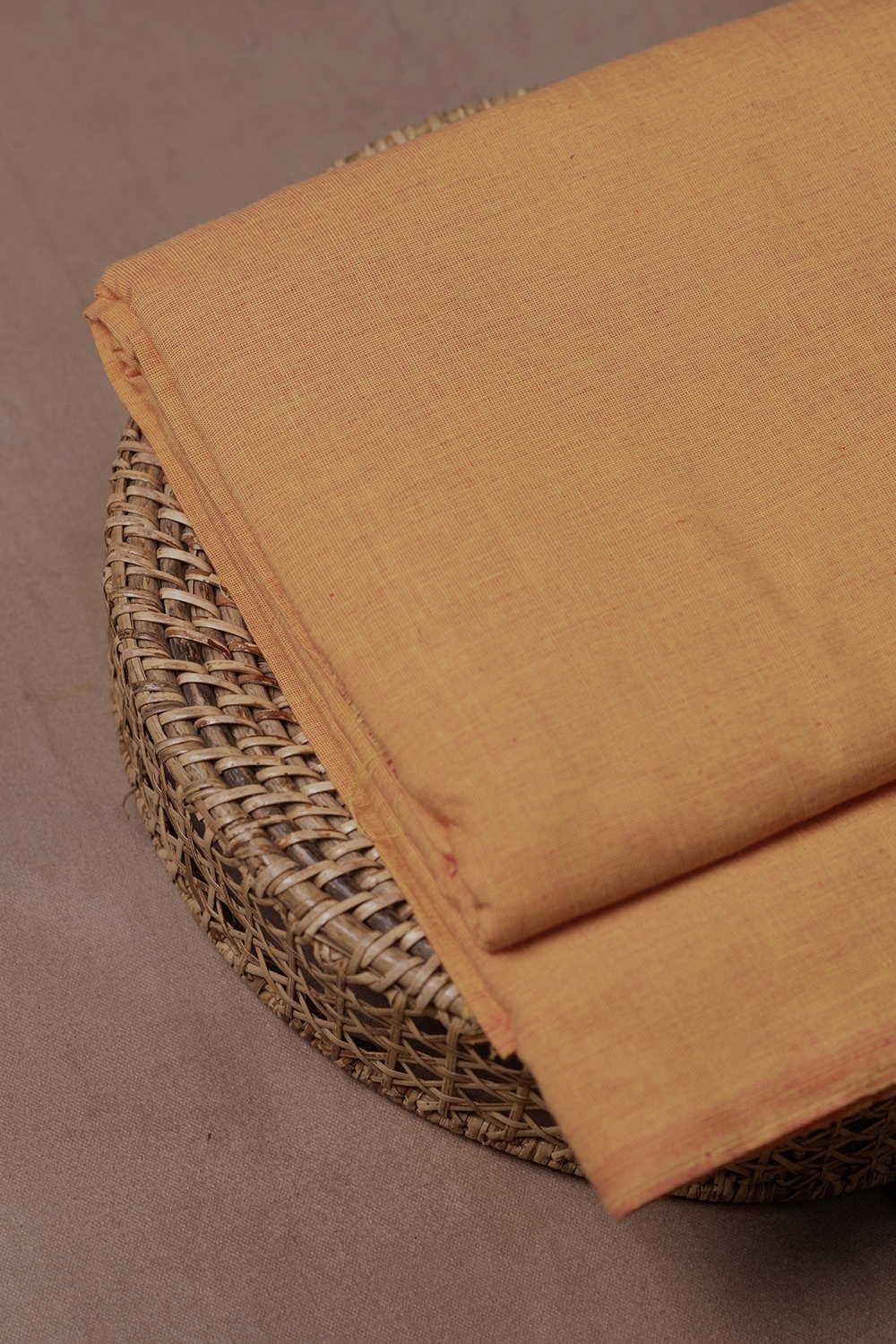 Softest Dual Shaded Yellow Yarn Dyed Handwoven Cotton Fabric