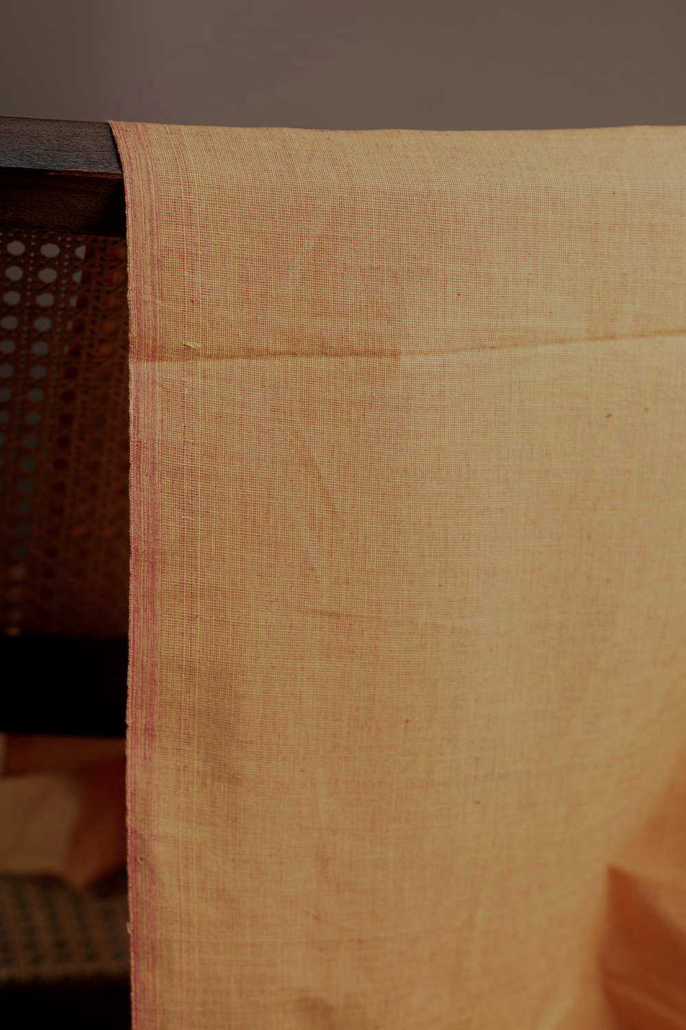 Softest Dual Shaded Yellow Yarn Dyed Handwoven Cotton Fabric - Image 2