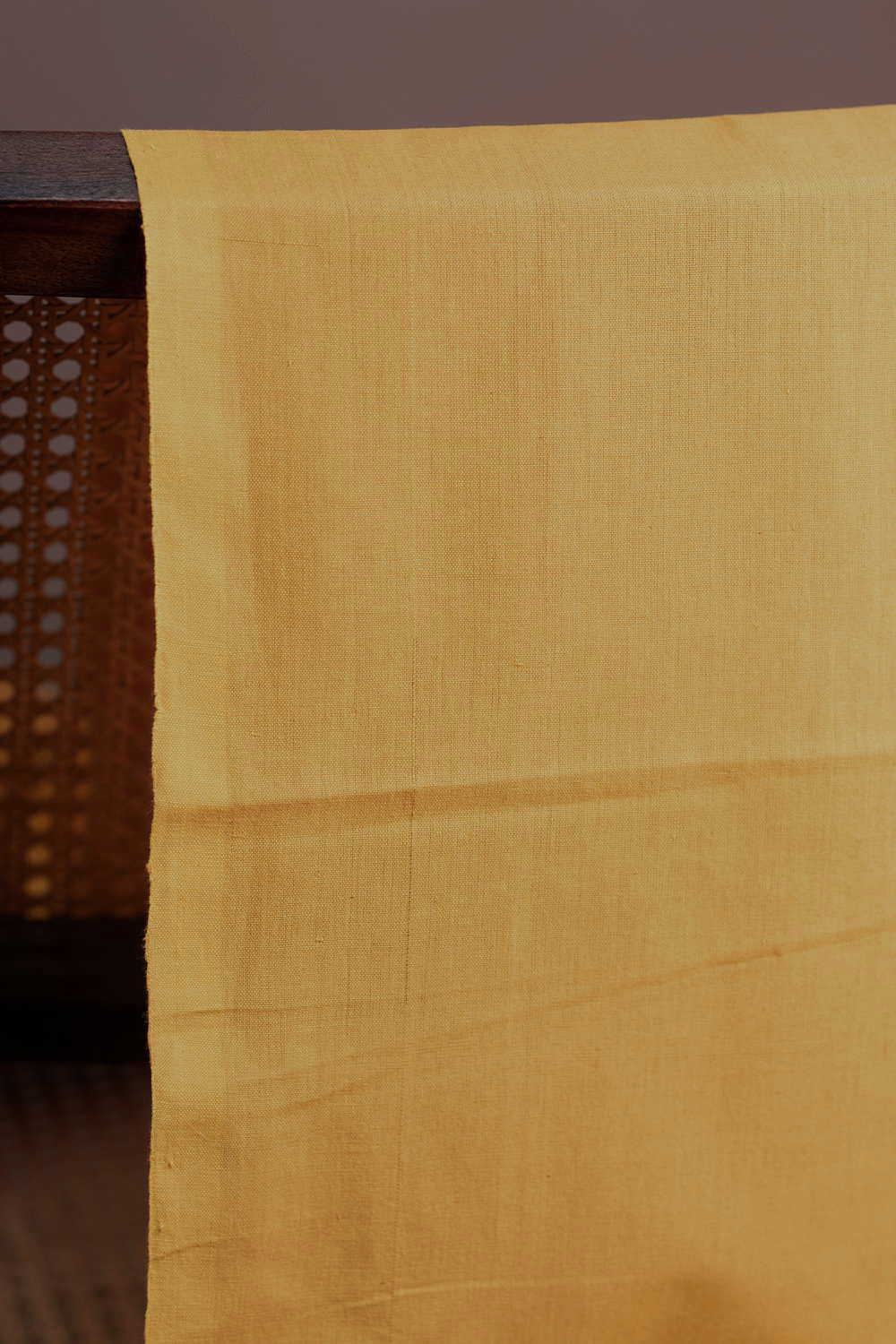 Tuscany Yellow Yarn Dyed Handwoven Cotton Fabric - Image 2