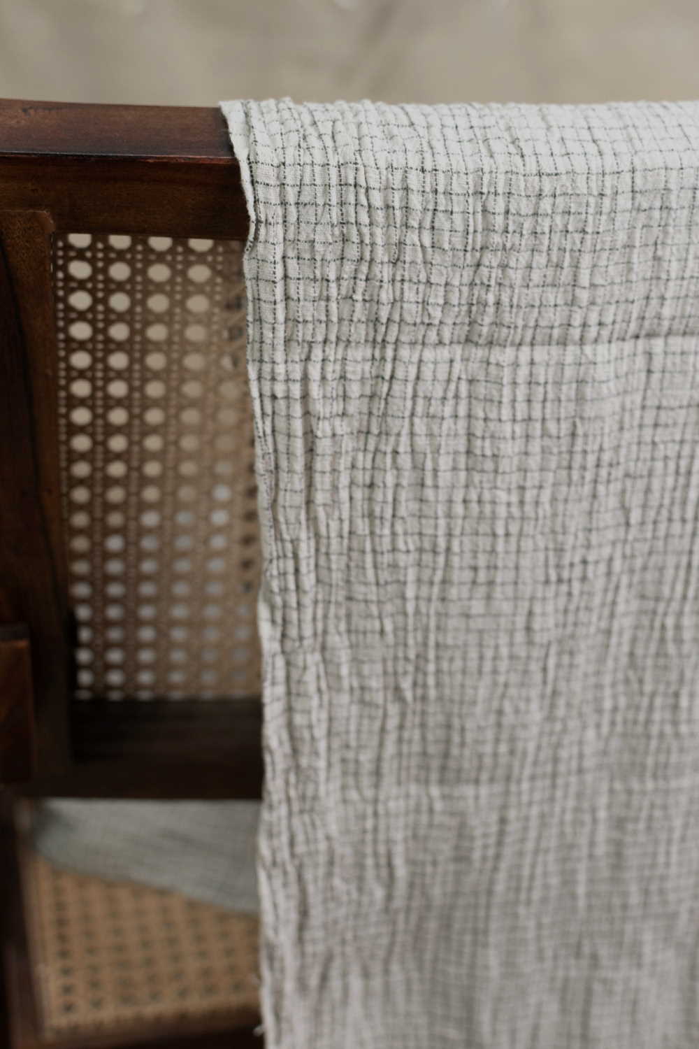 Black Checks Kala Cotton Fabric - Image 3