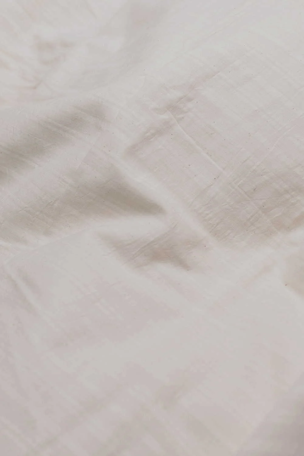 Cream - Stripe Handwoven Cotton Fabric - Image 3