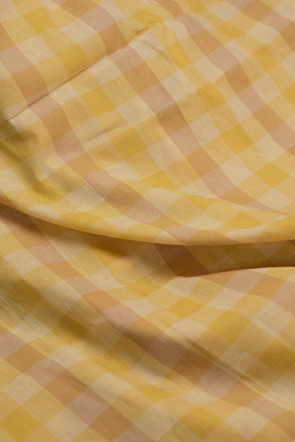 Tuscany Yellow Handwoven Cotton Fabric - Image 3