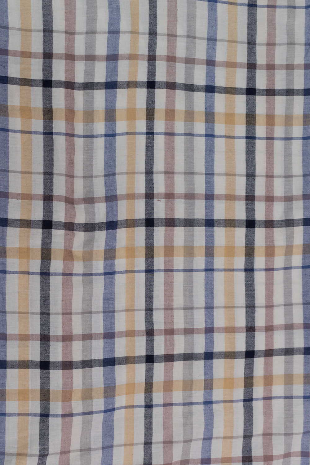 Misty Grid Handwoven Cotton Fabric - Image 4