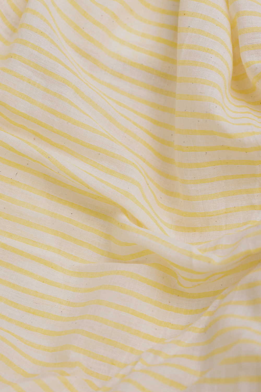 Yellow Stripe Handwoven Cotton Fabric - Image 3
