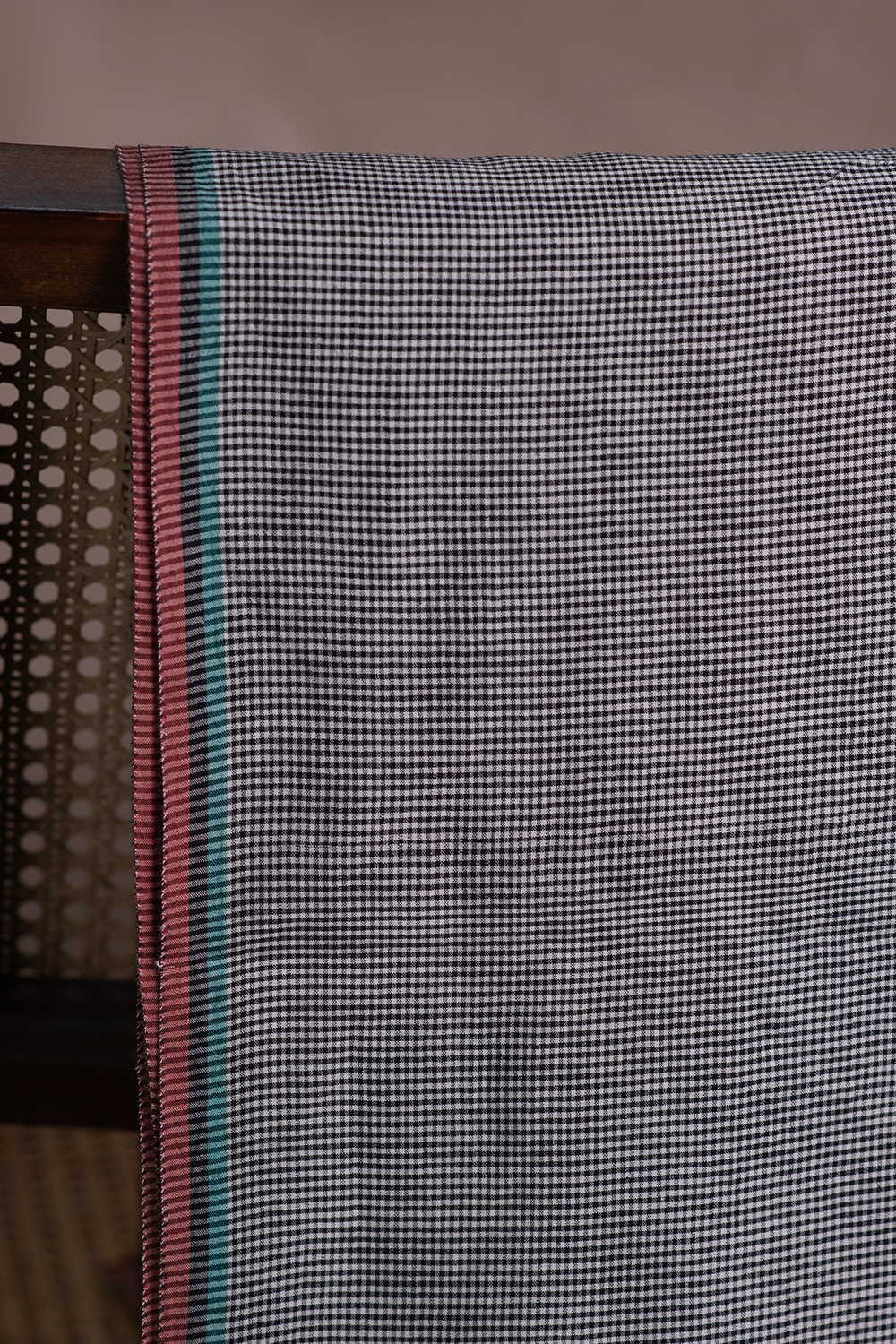 Micro Checks Handwoven Cotton Fabric