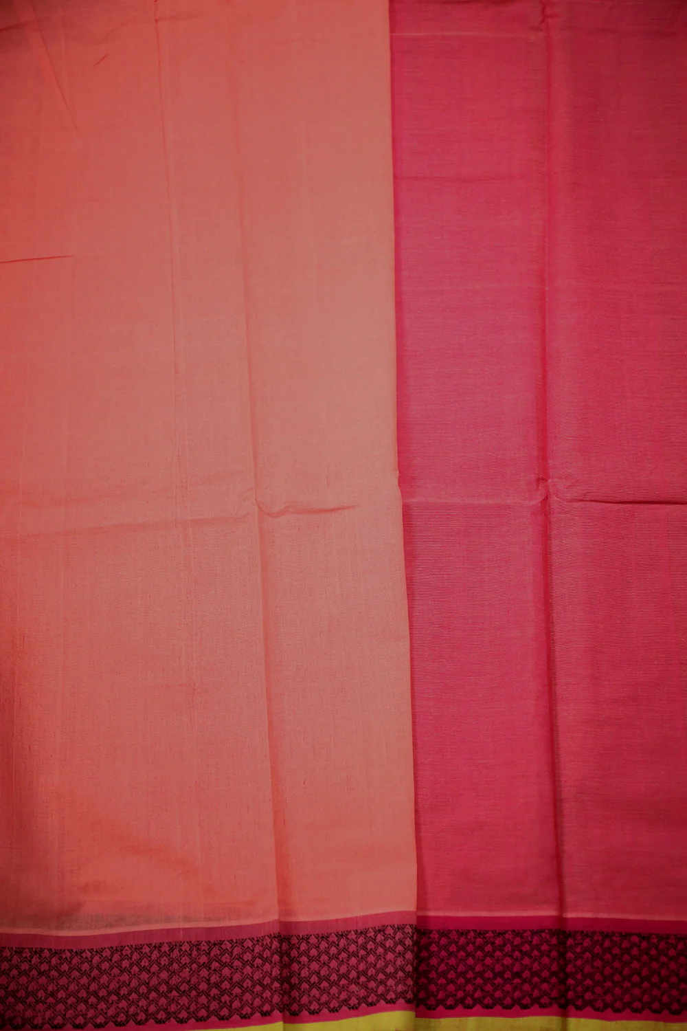 Fiery Rose Handwoven Cotton Saree - Image 4