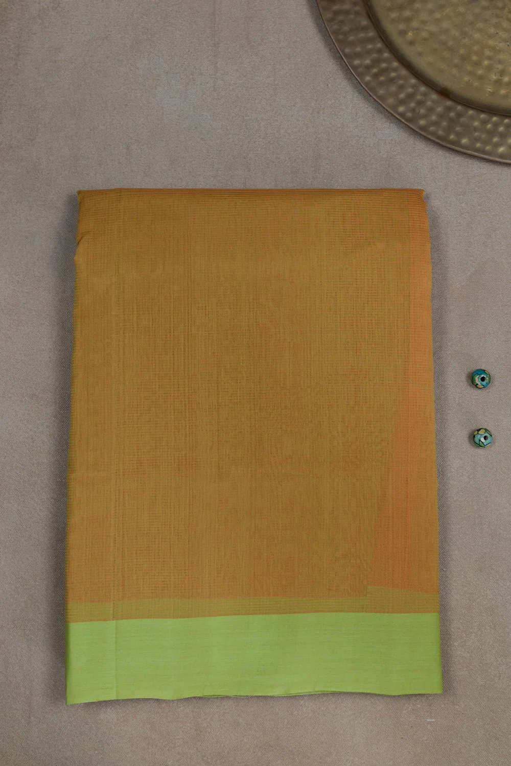 Yellow Handwoven Cotton saree
