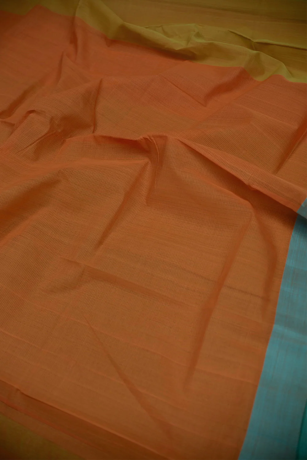 Yellow Handwoven Cotton saree - Image 3