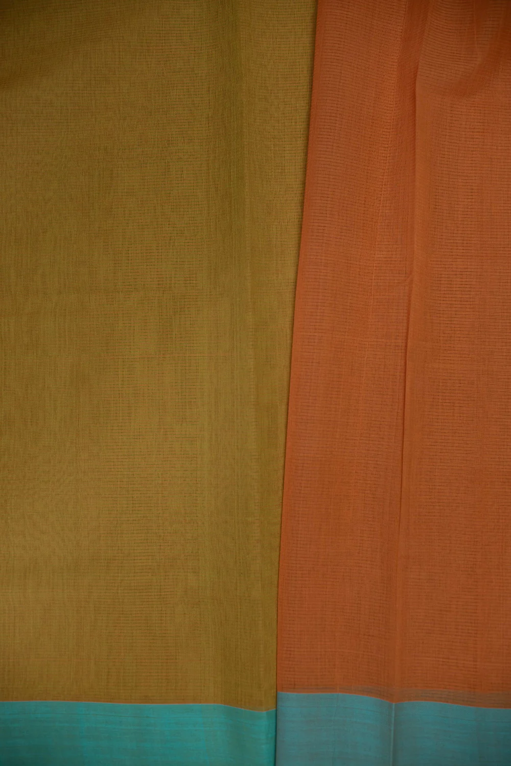 Yellow Handwoven Cotton saree - Image 4