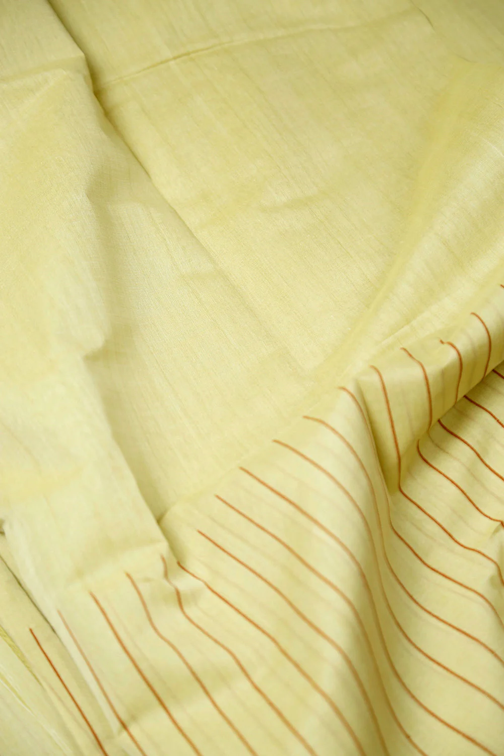 Sugar cookie Beige Handwoven Cotton Fabric - Image 3