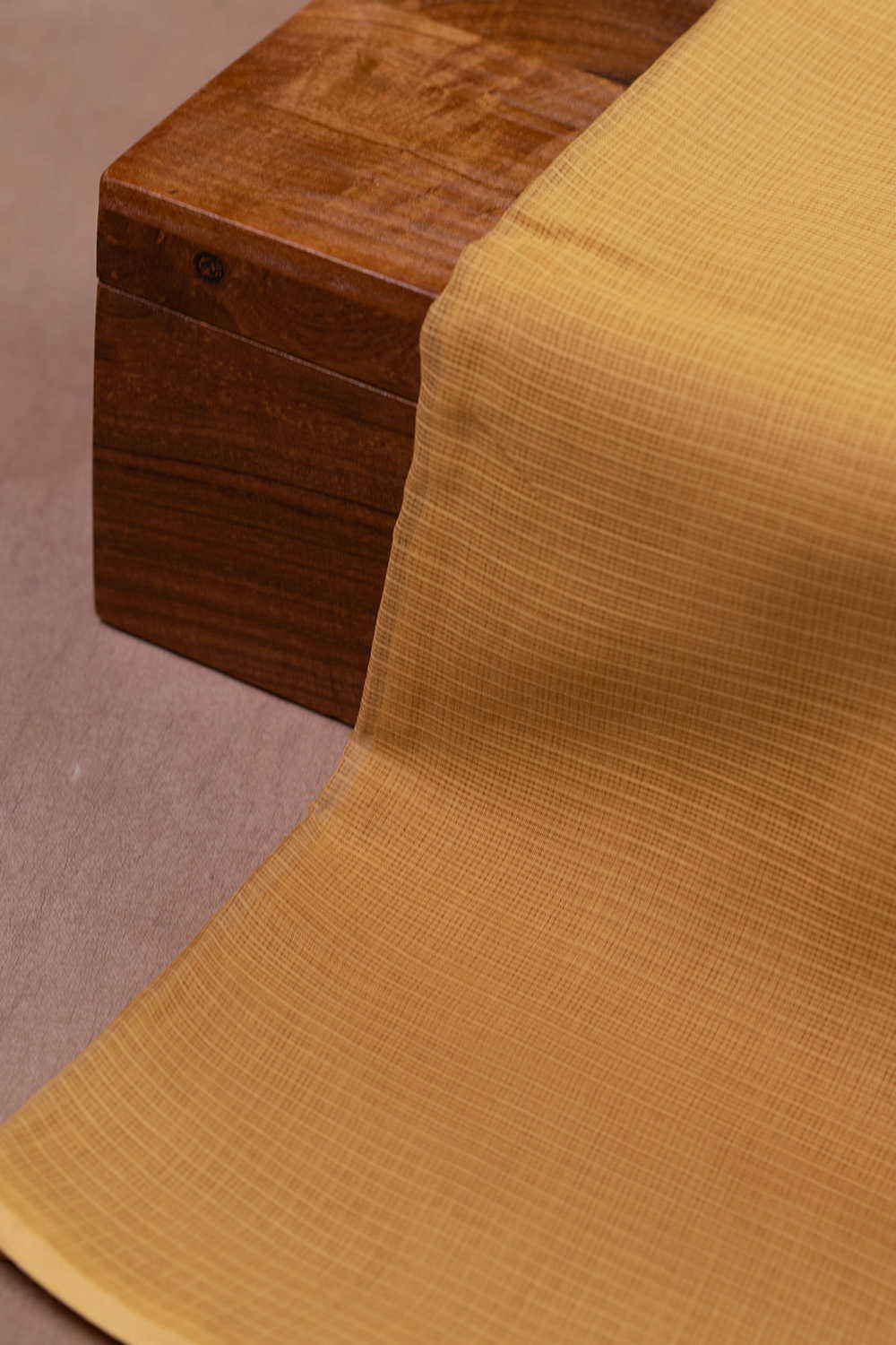 Yellow Kota Cotton Fabric - Image 2
