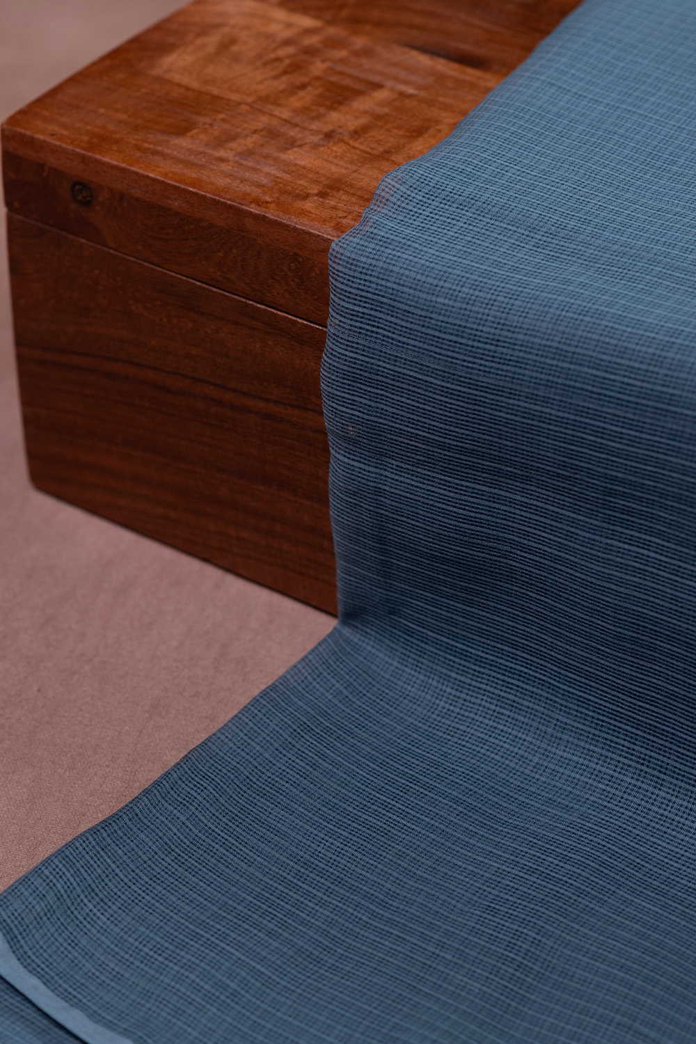 Shade of Blue Kota Cotton Fabric - Image 2