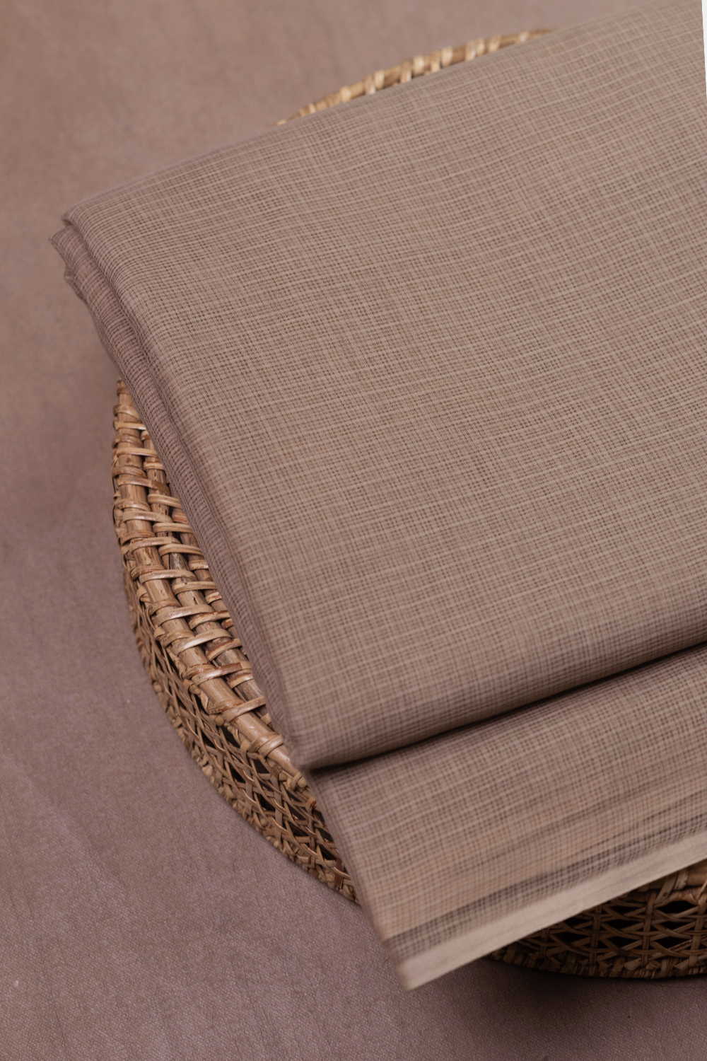 Soft Beige Kota Cotton Fabric