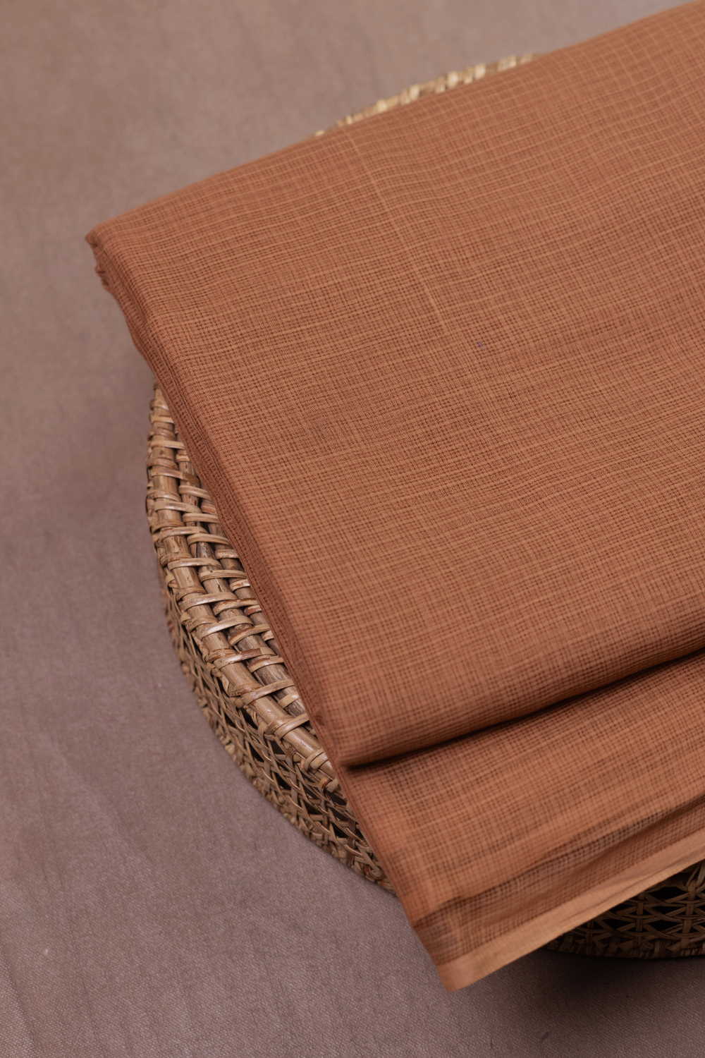 Deep Beige Kota Cotton Fabric