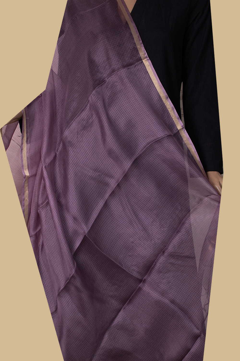 Pastel Purple Kota Silk Dupatta - Image 2