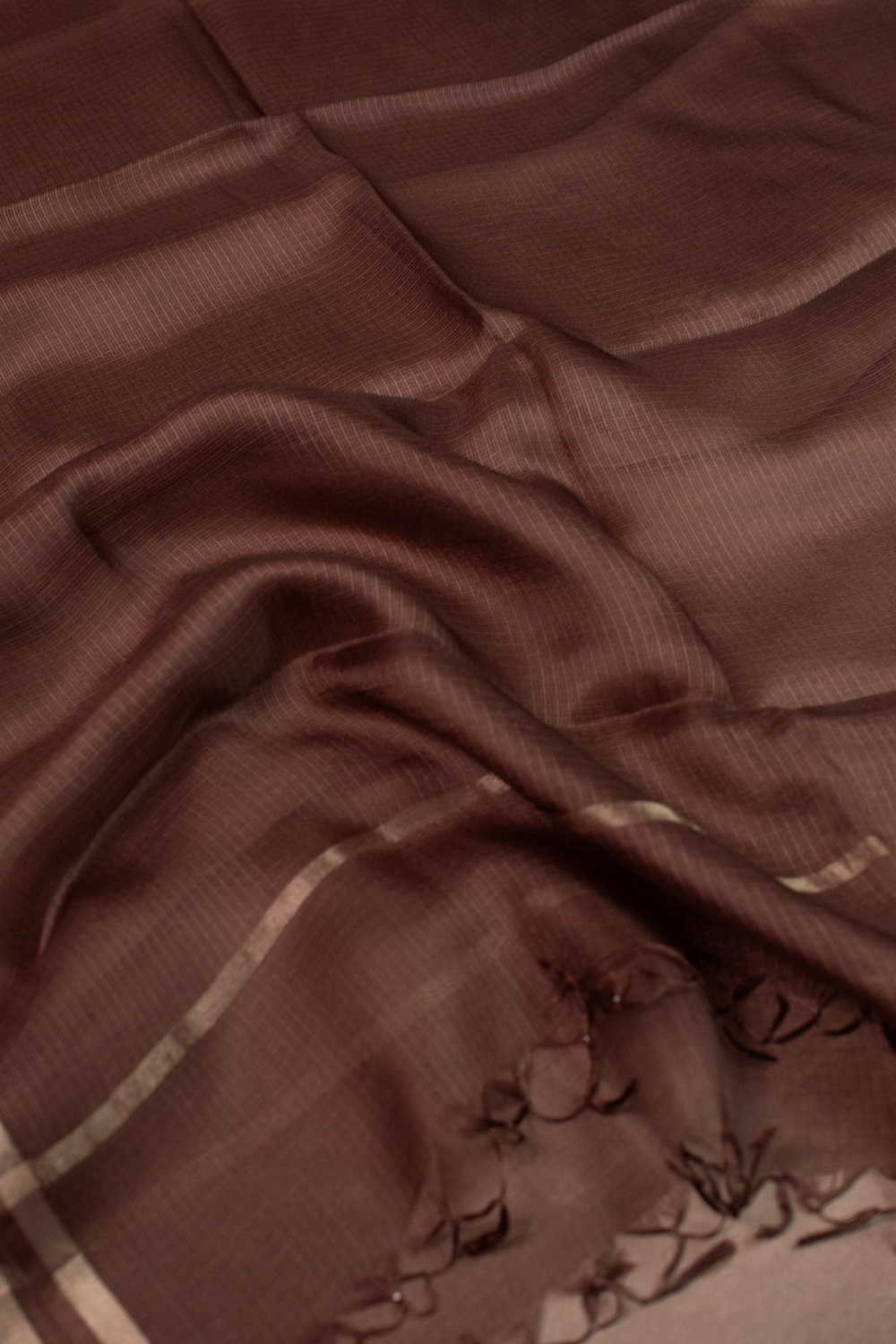 Coco Brown Kota Silk Dupatta - Image 2