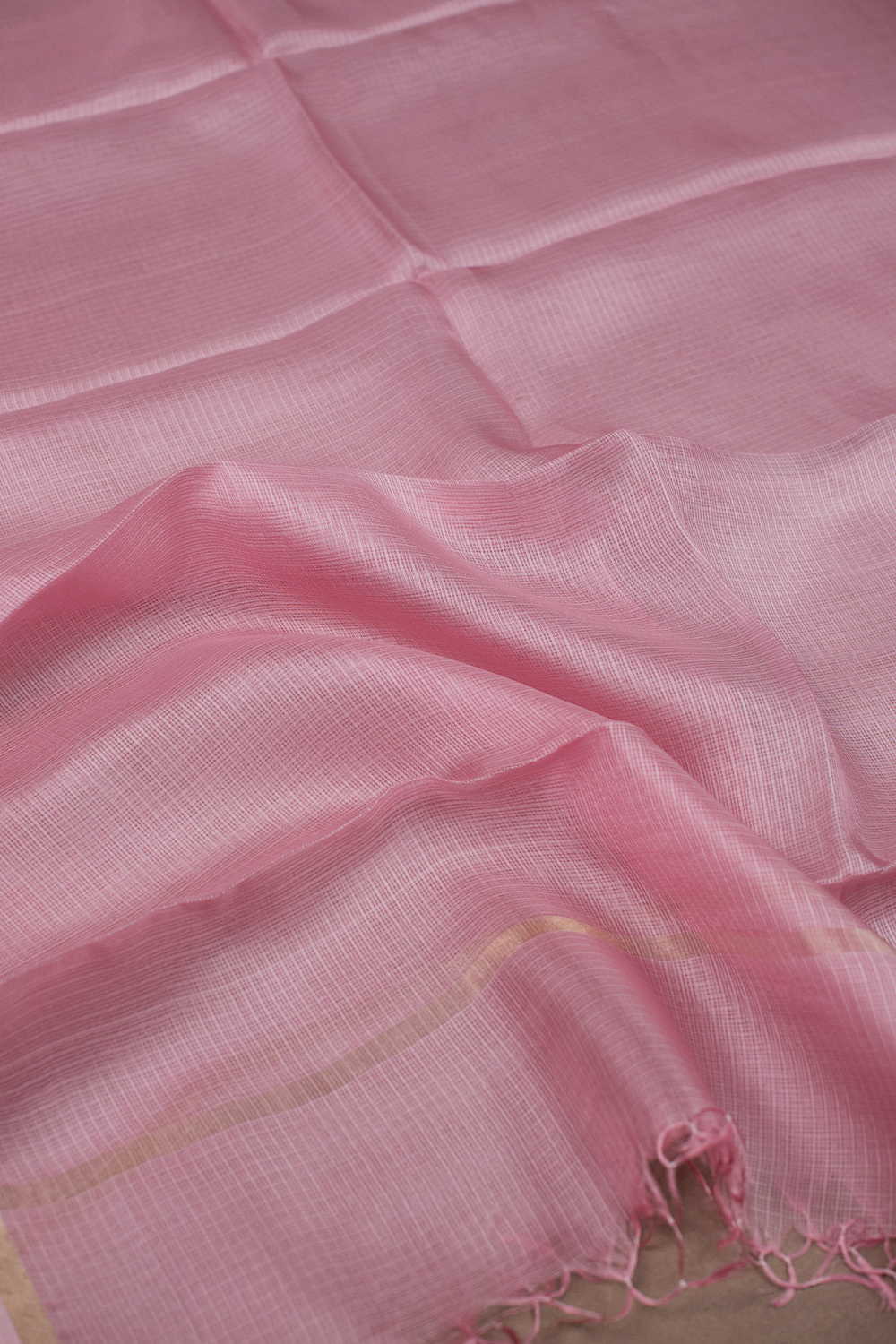 Soft Pink Kota Silk Dupatta
