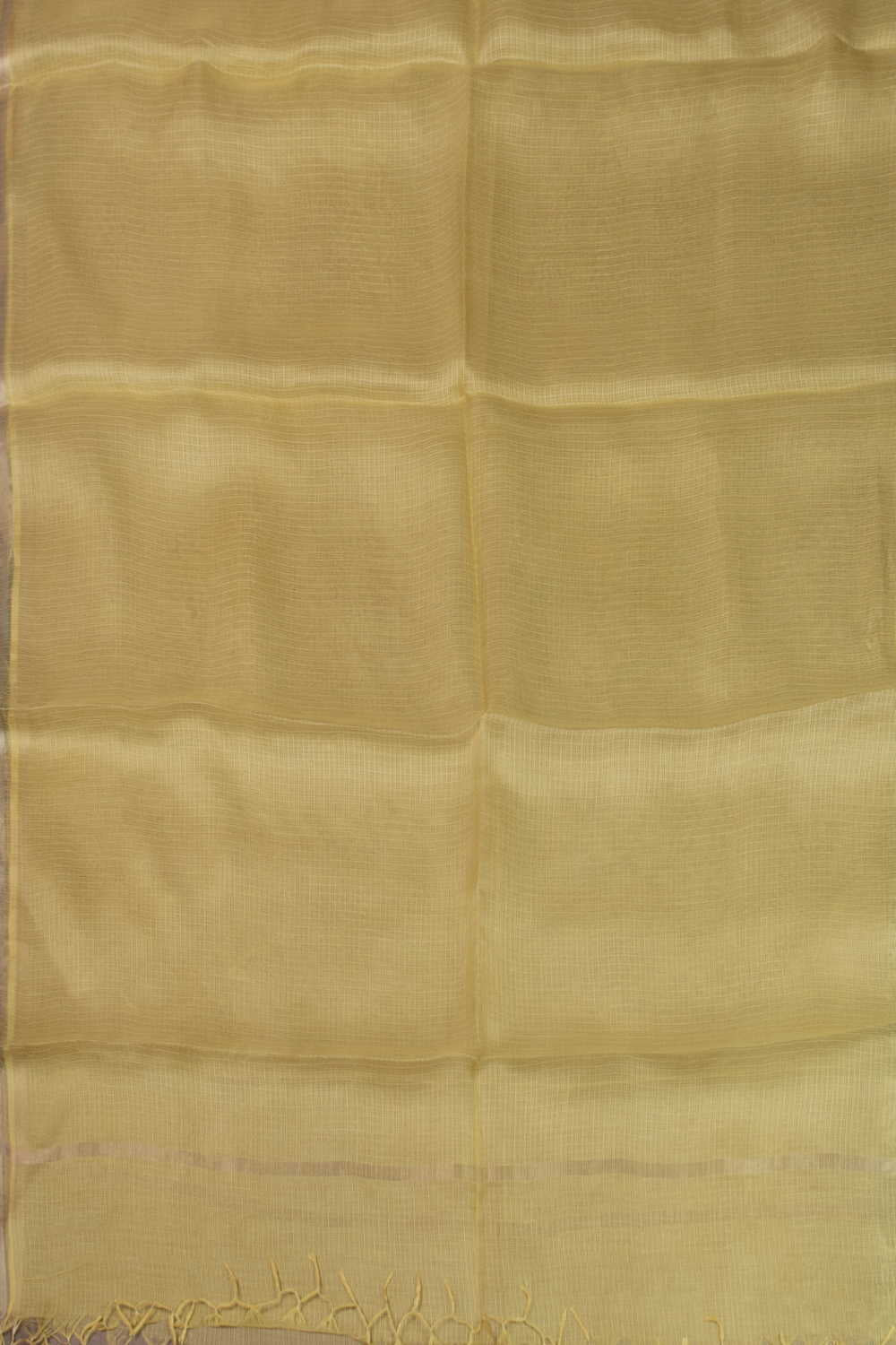 Lemon Yellow Kota Silk Dupatta - Image 3