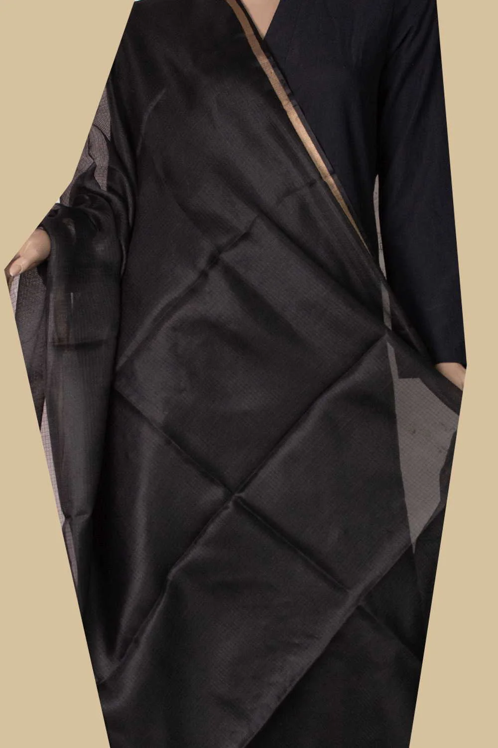Black Kota Silk Dupatta