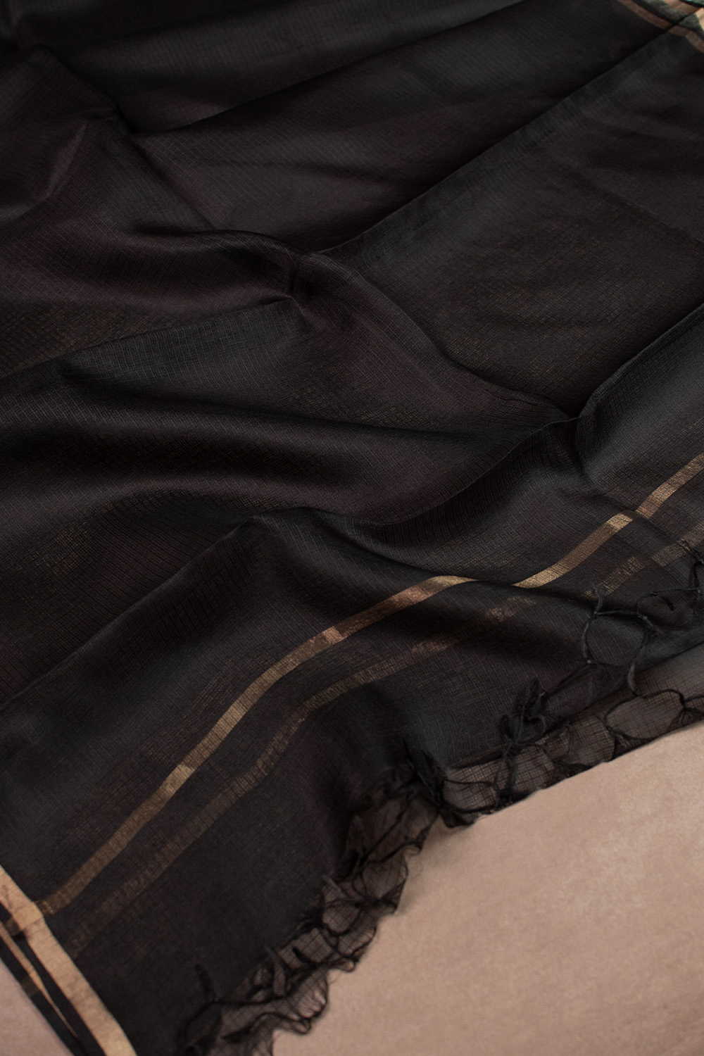 Black Kota Silk Dupatta - Image 2