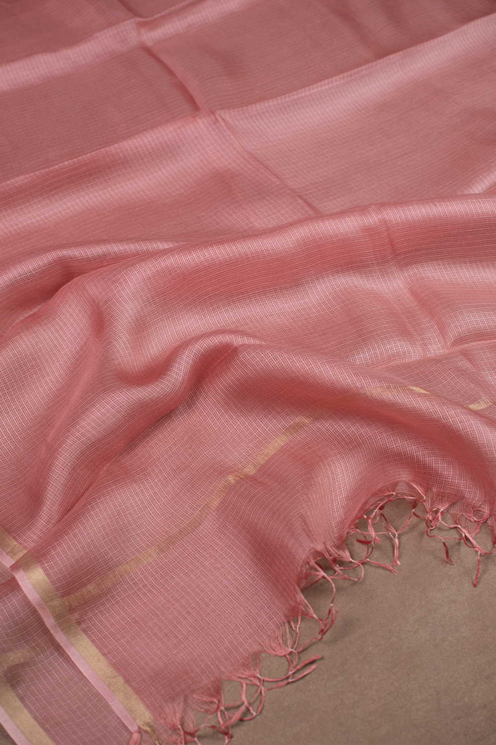 Peach Kota Silk Dupatta